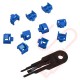 Panduit RJ45 Blockout Device - 10 Data Comm Jack Inserts and Removal Tool in Blue PSL-DCJB-BU