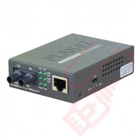 Planet 10/100TX RJ45 - 100FX ST MultiMode Media Converter FT-801UK