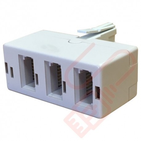 BT Triple Socket to BT Plug Adapter