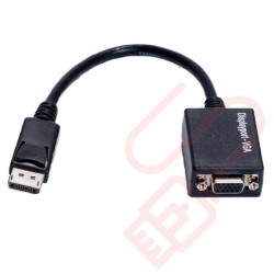 15cm Black - Display Port Male - HD15 VGA Female