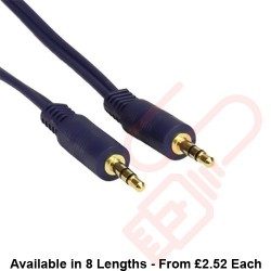 3.5mm Stereo Male to Male Audio Cable Dark Blue