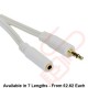 3.5mm Stereo Male to Female Extension Cable White