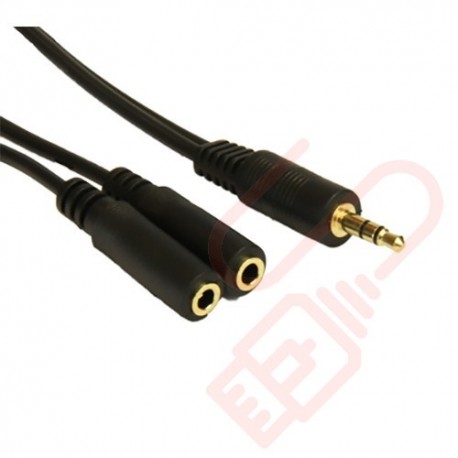 3.5mm Stereo Male to 2x Female Splitter Cable