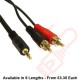 3.5mm Stereo to 2x RCA Audio Cable Black