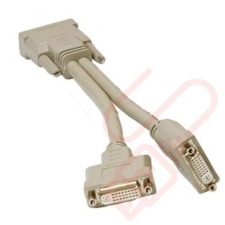 DVI-D Dual Link Male to 2x Female Splitter Video Cable