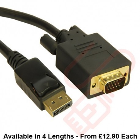 Display Port Male to HD15 VGA Male Cable
