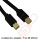 Mini Display Port Male to Male Cable Black