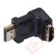 HDMI Right Angle Male to Female Adapter 90 Degrees