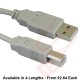 USB 2.0 A Male to B Male Premium Data Cable Beige
