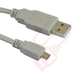1.8 Metre USB 2.0 Data Cable A Male to MICRO B Beige