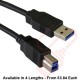 USB 3.0 A Male to B Male Superspeed Data Cable Black