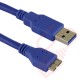 2 Metre USB 3.0 A Male to Micro B Male Superspeed Data Cable Blue