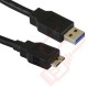 2 Metre USB 3.0 A Male to Micro B Male Superspeed Data Cable Black