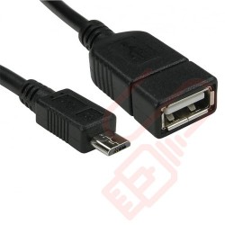 14cm USB 2.0 A Female to Micro B Male OTG Adapter Cable