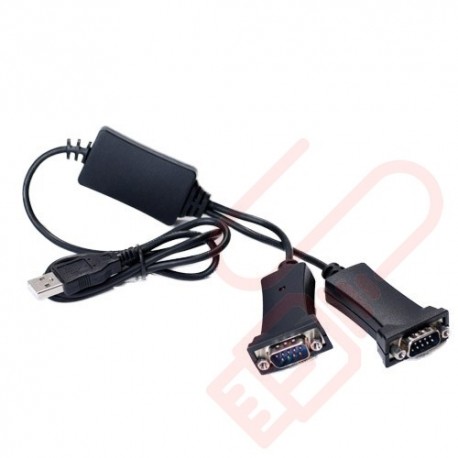 USB 2.0 to Serial RS232 DB9 Dual Adapter