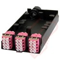 Zettonics LC OM4 Multimode 12 Duplex Unloaded Fibre Cassette Violet