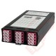 Zettonics MTP/MPO LC OM4 Multimode 12 Duplex Fibre 2x MTP Cassette Violet