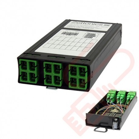 Zettonics MTP/MPO SC/APC OS2 Singlemode 6 Duplex Fibre Cassette (Polarity A/C)