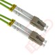 OM5 LC to LC Fibre Patch Cables Multimode Duplex Lime Green