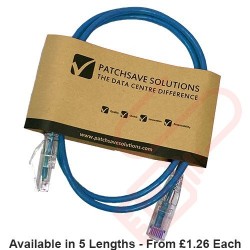 Cat6 Slim U/UTP Small Diameter Snagless Booted Patch Cables Blue