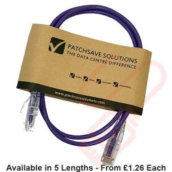 Cat6 Slim U/UTP Small Diameter Snagless Booted Patch Cables Purple