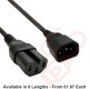 C14 to C15 10A IEC320 Power Extension Cables Black