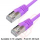 Cat6a Slim U/FTP Small Diameter Snagless Booted Patch Cables Purple