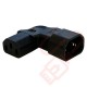 IEC Left Angled C14 Male to C13 Female Power Adapter
