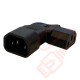 IEC Right Angled C14 Male to C13 Female Power Adapter