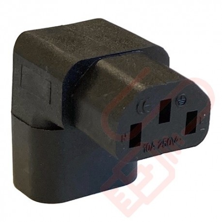 IEC Right Angled C14 Male (Down) to C13 Female Power Adapter