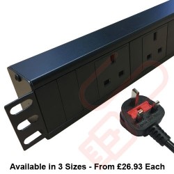 Horizontal PDU UK Socket to UK 13A Plug