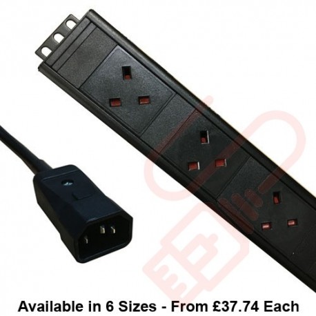 Vertical PDU UK Sockets to C14 Plug