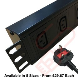 Horizontal PDU C13 Socket to UK 13A Plug