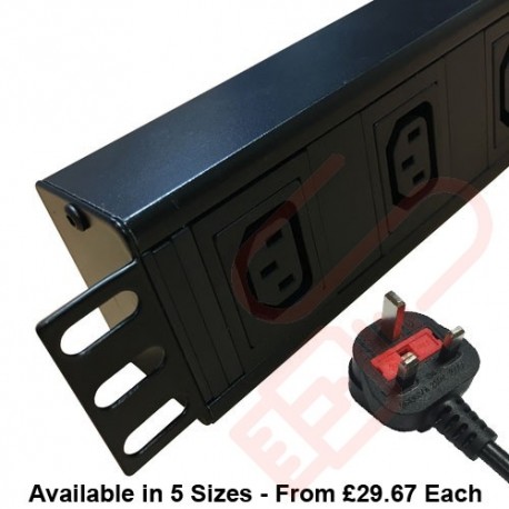 Horizontal PDU C13 Socket to UK 13A Plug