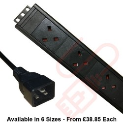 Vertical PDU UK Socket to C20 Plug