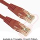 Cat5e Patch Cables RJ45 UTP High Grade PVC Flush Booted Brown