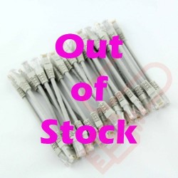 24 Pack of 20cm (8-inch) in Grey - Cat6 High Grade 250MHz 24AWG LSZH Patch Cables for 2U Patching
