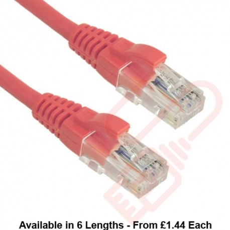 Excel Cat5e Patch Cables RJ45 UTP LSZH Snagless Booted Pink