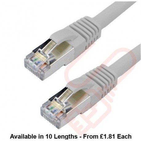 Cat6a Patch Cables RJ45 S/FTP (10G) Premium LSZH Snagless Booted Grey