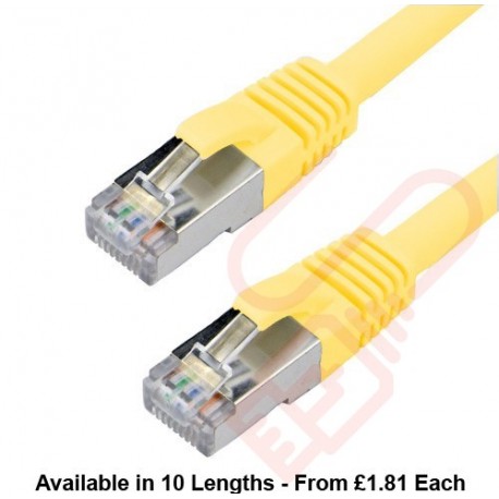 Cat6a Patch Cables RJ45 S/FTP (10G) Premium LSZH Snagless Booted Yellow