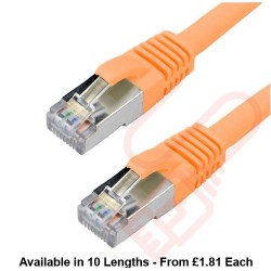 Cat6a Patch Cables RJ45 S/FTP (10G) Premium LSZH Snagless Booted Orange