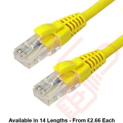 Excel Cat6 Patch Cables RJ45 UTP LSZH Snagless Booted Yellow