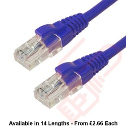 Excel Cat6 Patch Cables RJ45 UTP LSZH Snagless Booted Blue