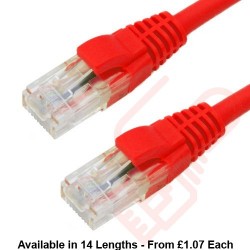 Cat6 Patch Cables RJ45 UTP Premium LSZH Snagless Booted Red