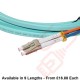 OM4 LC to LC Flat Twin Ruggedised Fibre Cable Aqua Blue