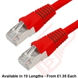 Cat6a Patch Cables RJ45 S/FTP (10G) Premium LSZH Bubble Booted Red