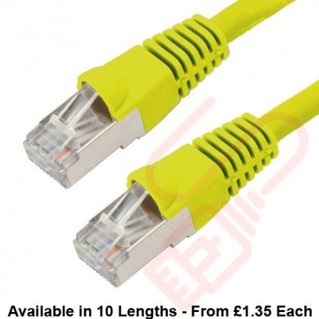 Cat6a Patch Cables RJ45 S/FTP (10G) Premium LSZH Bubble Booted Yellow