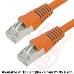Cat6a Patch Cables RJ45 S/FTP (10G) Premium LSZH Bubble Booted Orange