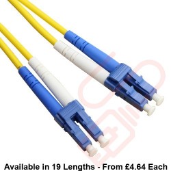 OS2 LC to LC Fibre Patch Cables Singlemode Yellow