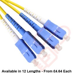 OS2 SC to SC Fibre Patch Cables Singlemode Yellow